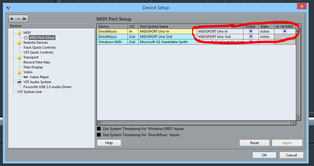 cubase transport control midi