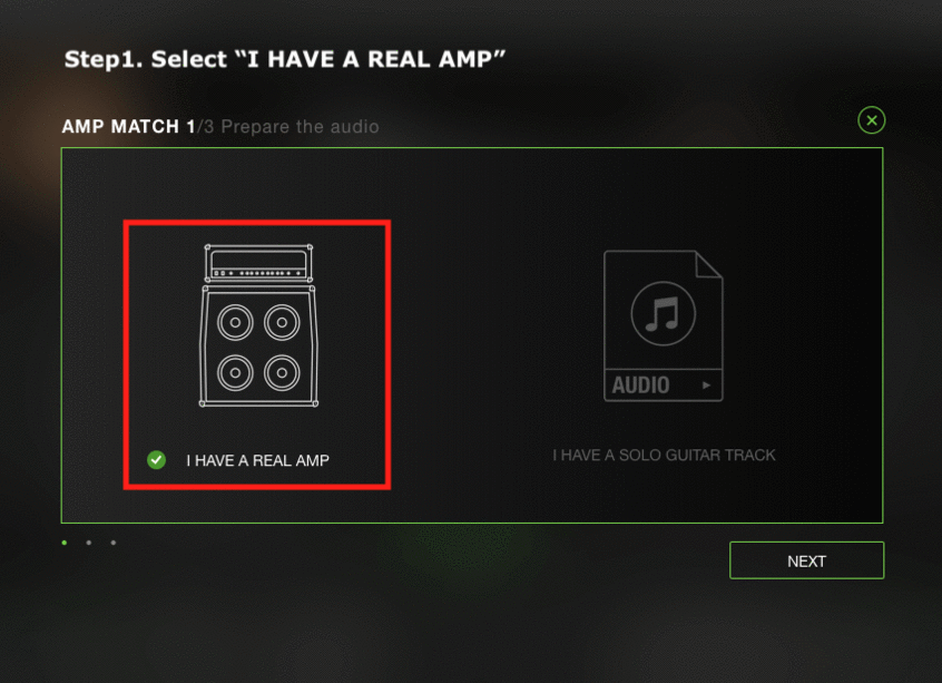 Amp-Match from real amp