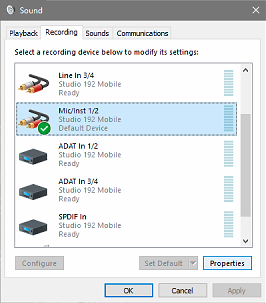 Recording tab screenshot