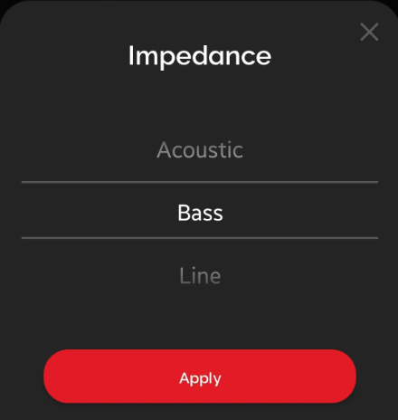 Input 2 Impedance Options