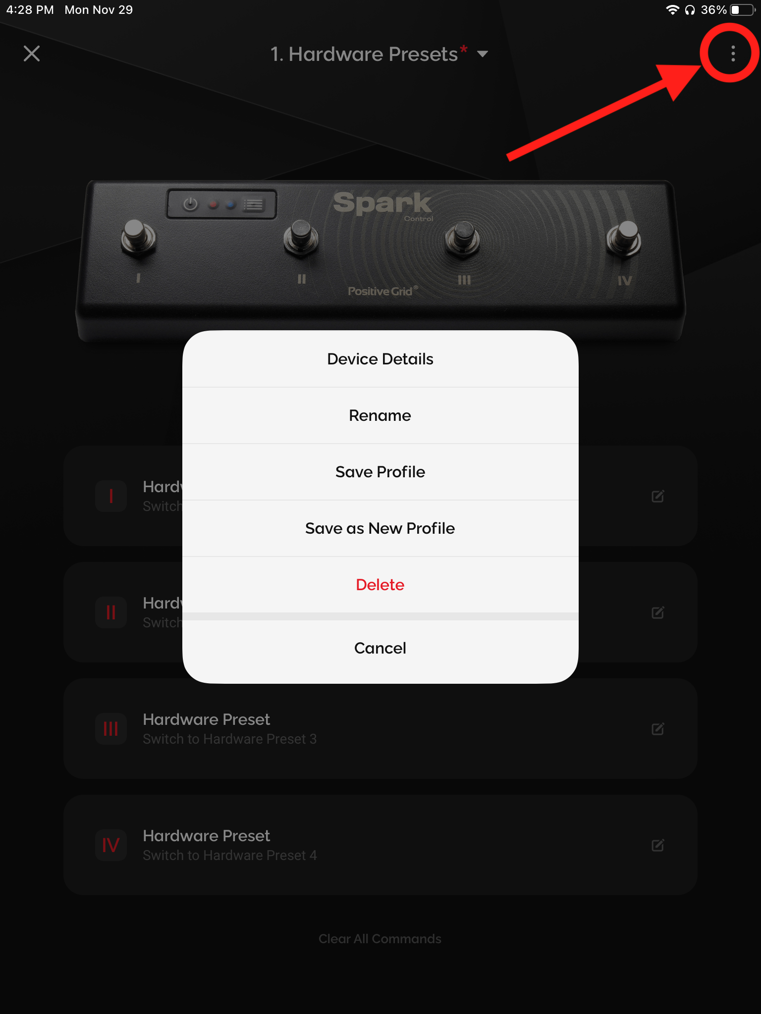 Positive Grid Spark Control Wireless Footswitch