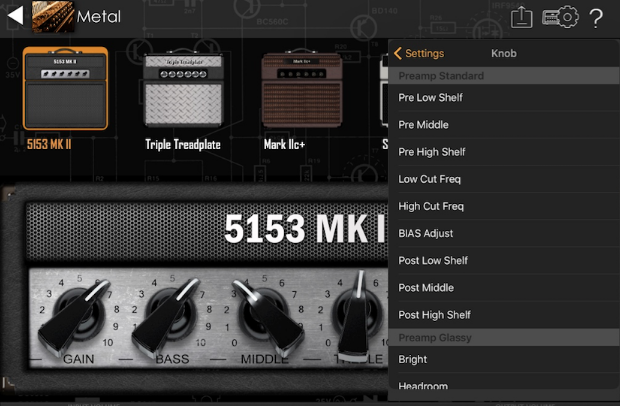Parameter list mobile