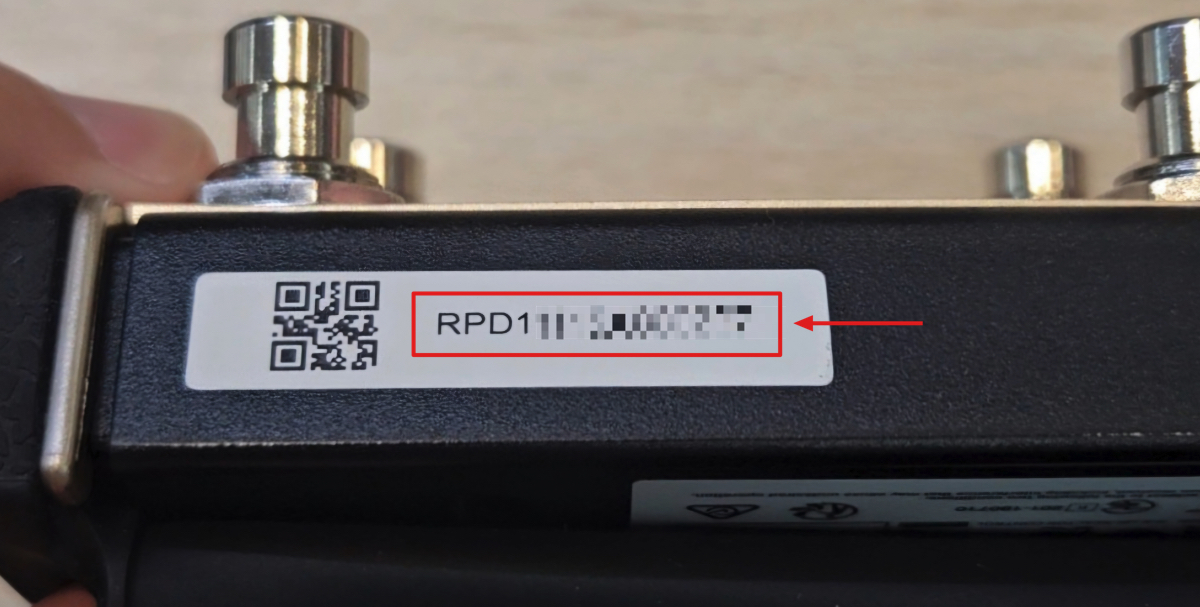 REACTOR Control serial number location (unit)