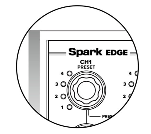 Double-tap CH1 Preset Knob