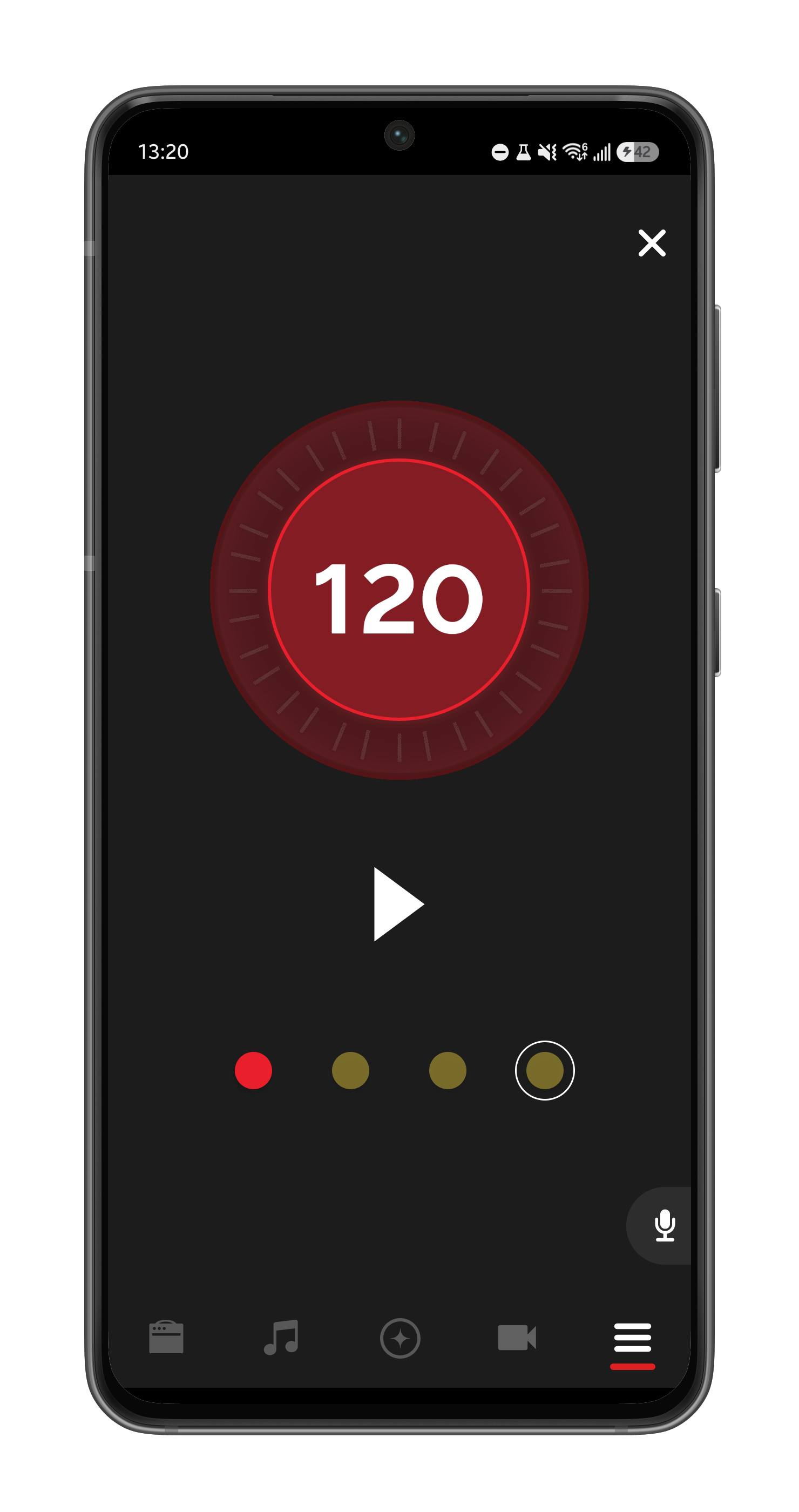 Metronome — set tempo