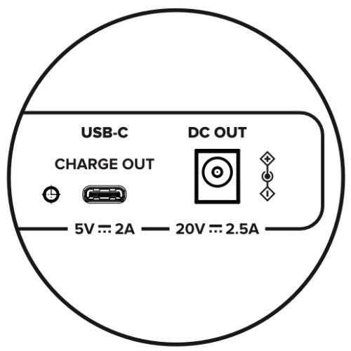 USB-C Charge Out and DC Out on Spark CAB 2